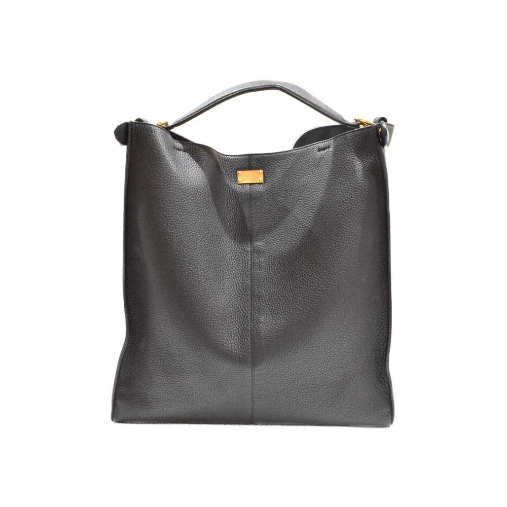 Fendi Fit Peekaboo Handbag Lite Bag Work Shoulder Black Leather Python